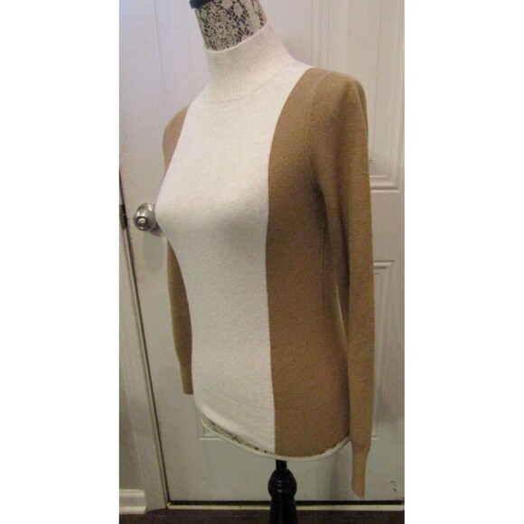 French Connection Sweater Libby Vhari NWT Color Block Top Oatmeal Size XS - Picture 6 of 11